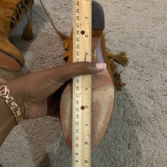 Aquazzura Suede Fringe Booties - Picture 11 of 17